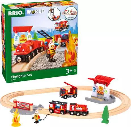 Brio World Firefighter Train Set