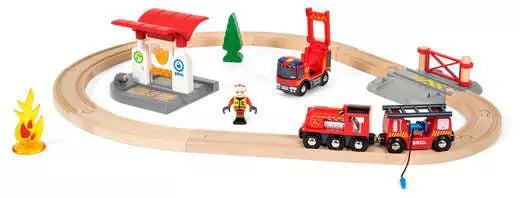 Brio World Firefighter Train Set