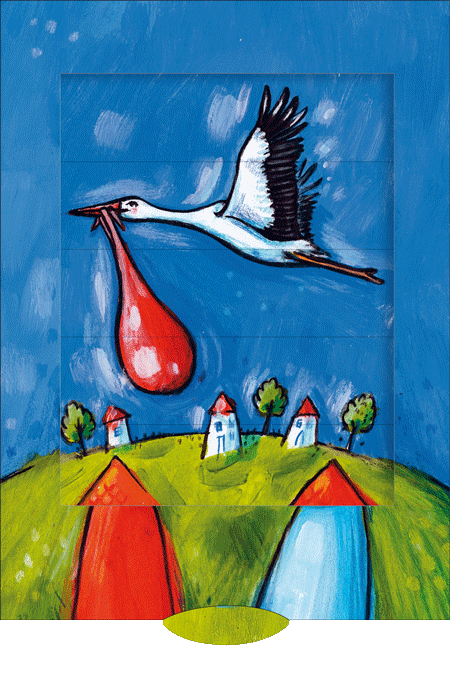 Greeting Card - Stork Delivery