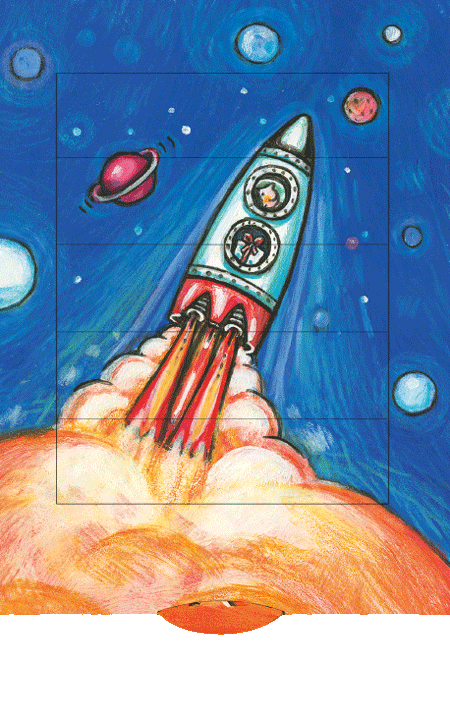 Happy Birthday Card - Space Party
