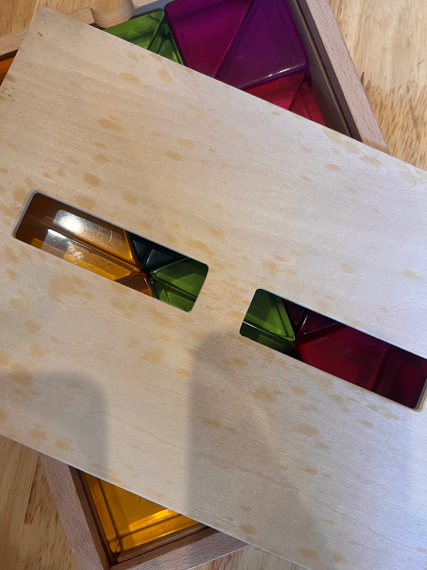 DAMAGED box Lucite Triangles (large)