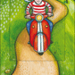 Greeting Card - Vespa Scooter Love