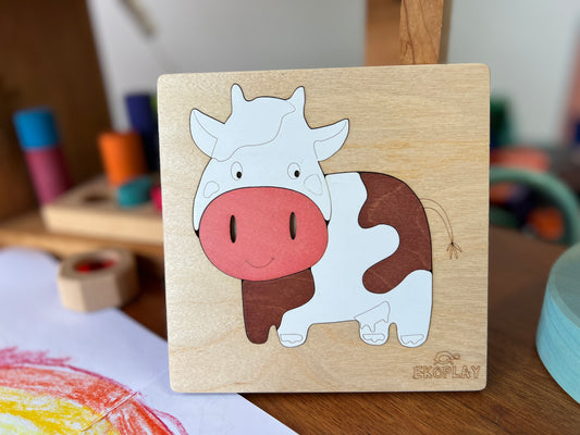 Brown and White Cow puzzle