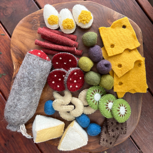 Charcuterie board with platter