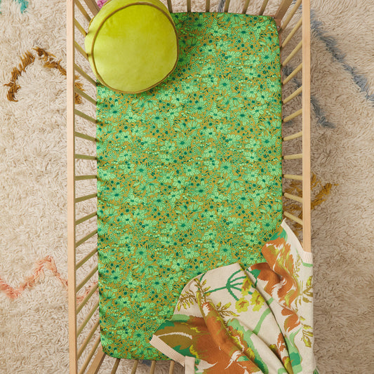 Evette | Cotton Cot Sheet | Olive